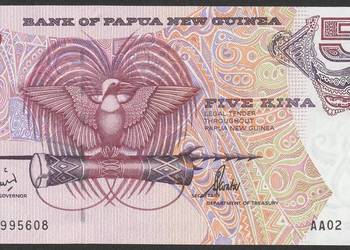 PAPUA NOWA GWINEA 5 KINA - STAN BANKOWY UNC