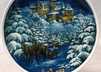 Royal TETTAU 1794 Talerz Kolekcjonerski Julen 1982Tettau Atelier Germany