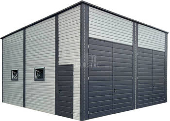 Hala blaszana - Magazyn 7x8m 2x Brama 4x Okno Drzwi rynny  TS979