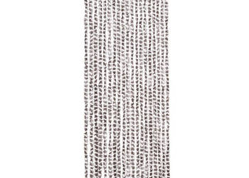 Zasłona przeciwko owadom kolor taupe i biel 56x185 cm szenil WM-325460