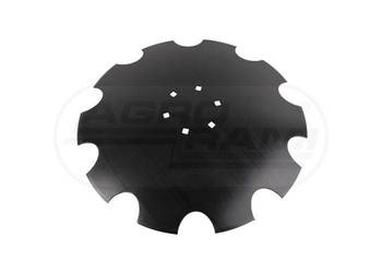 Talerz uzębiony 560x4,5mm, 6-otw-fi13, fi piasty 122mm-10zębów