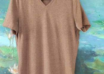 H&M koszulka  t-shirt bluzka bawełniana serek casual slim fit