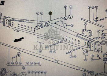 Korpus osi kierującej Claas Mega 370-340 Nr katalogowy 000 637 841 0