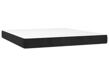 Materac kieszeniowy czarny 160x200x20 cm aksamit WM-347830