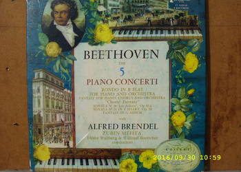 LP,klasyka ; BEETHOVEN--5 PIANO KONCERTI--5 LP.