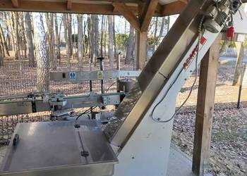 Przenośnik taśmowy z zasobnikiem, taśmociąg SIDEL