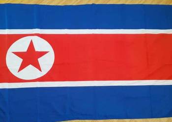 Duża flaga z Korei Północnej Duża flaga z Korei Północnej