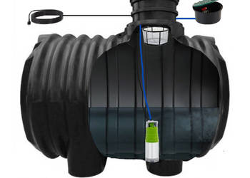 ZBIORNIK NA WODĘ DESZCZOWĄ 6000L PROFESSIONAL ZESTAW Z POMPĄ