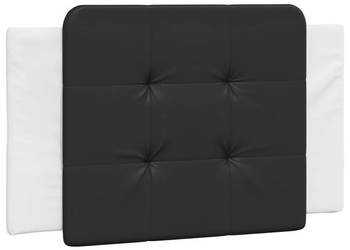 Poduszka na wezgłowie czarno-biała 90 cm sztuczna skóra WM-374842