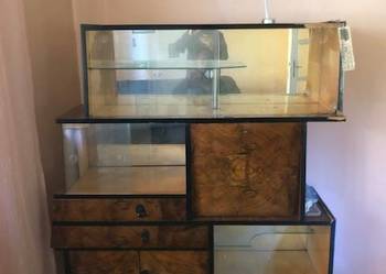 Kredens, etażerka, barek- przeszklona. Vintage PRL lata 60/70 XX wieku