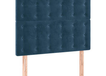 Zagłówek do łóżka z LED ciemnoniebieski 80x5x118/128 cm WM-3122892