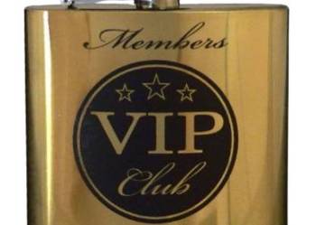 Elegancka Złota Piersiówka ze Stali Nierdzewnej VIP Club Gentelo