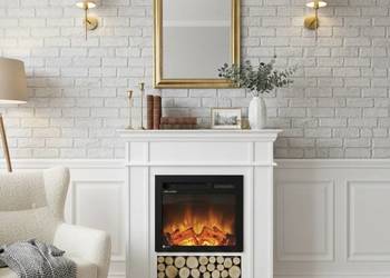 Kominek Flame wkład elektryczny Aflamo drewno Hamptons HIT