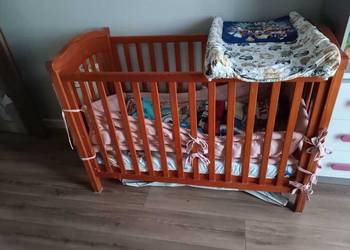 Łóżeczko łóżko 120x60 niemowlęce dziecięce drewniane