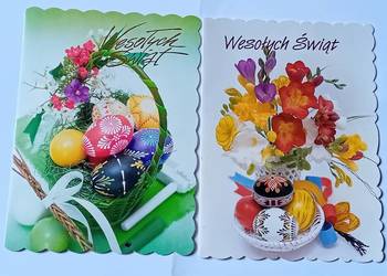 2 pocztówki wielkanocne składane, Aligator Kraków, 2009 r. 2 pocztówki wielkanocne składane, Aligator Kraków, 2009 r.