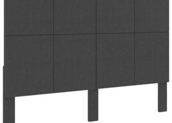 Wezgłowie do łóżka ciemnoszare obite tkaniną 140x200 cm WM-287476