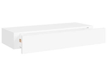 vidaXL Półki ścienne z szufladą, 2 szt., białe(SKU:330256)
