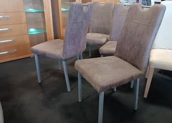 Nowe Krzesła POCO z Raczką, skóra, 4 sztuki, WYPRZEDAŻ  -50% = Salon Olesno