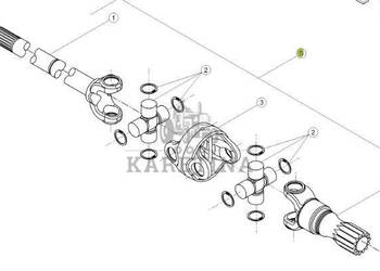 CLAAS Arion 610 660 Kompletny Wał Przedniego Mostu CZĘŚCI 0011637370 00 11…