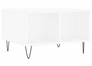 Stolik kawowy biały 60x50x365 cm materiał drewnopochodny WM-830540