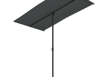 Parasol ogrodowy na aluminiowym słupku 180x110 cm antracytowy WM-47330