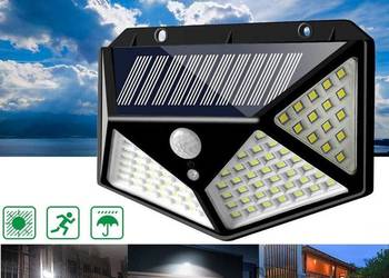 4 x LAMPA SOLARNA 100 LED KINKIET czujnik ruchu