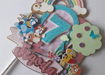 Bluey topper dekoracja na tory urodziny