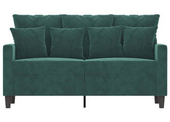 Sofa 2-osobowa ciemnozielona 120 cm tapicerowana aksamitem WM-359295