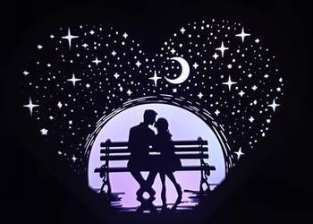 Lampka Zakochani pod gwiazdami