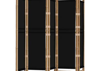 Składany parawan 5-panelowy 200 cm bambus i płótno WM-350629