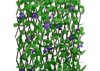 Kratka ze sztucznym bluszczem, rozsuwana, zielona, 180x70 cm（366574）