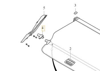 VOLVO S60 V60 II lewy zaczep uchwyt rolety bagaznika 314844…