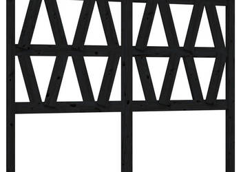 Wezgłowie łóżka czarne 166x4x100 cm lite drewno sosnowe WM-818634