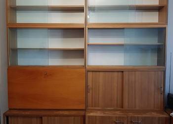Zestaw mebli, komody biblioteczki, szafki, barek z lat 60/70 z PRL