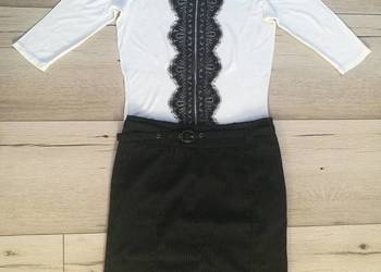 Komplet damskich ubrań: bluzka + spódnica