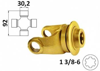Widłak ciągnikowy 1 3/8-6, na krzyżak 30,2x92 mm 12654