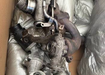 2 turbosprężarki BiTurbo z kolektorem VW Multivan T5 2.0 BiTDI – oryginał