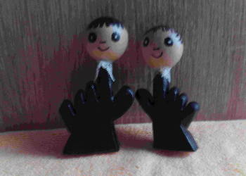 Jacek i Agatka -Drewniane figurki- dwa rodzaje