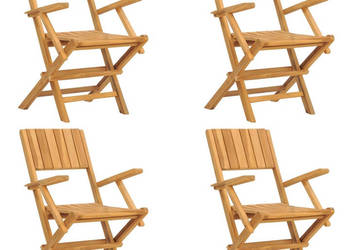 Składane krzesła ogrodowe 4 szt. 55x61x90 cm drewno tekowe WM-3155061
