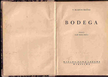 (3777) BODEGA – V. BLASCO-IBANEZ