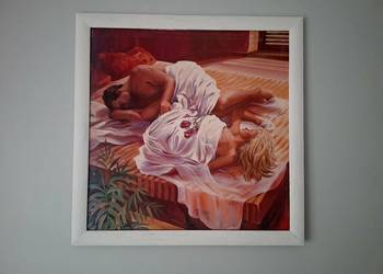 Duży obraz w ramie drewnianej 78x78cm - OKAZJA