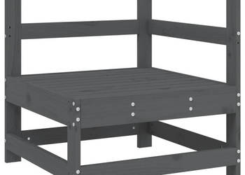 Ogrodowa sofa narożna szara lite drewno sosnowe WM-825473