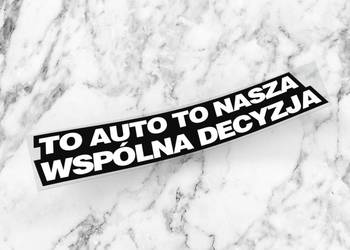 Naklejka WSPÓLNA DECYZJA 20 x 4 cm pantofel