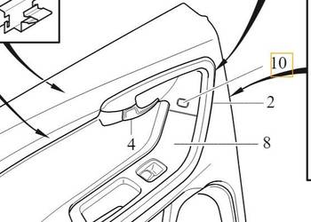 VOLVO S60 V60 zaslepka boczka drzwi tylna prawa 1284852