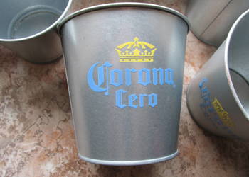 Galwanizowane metalowe osłonki na doniczki 12 cm z IKEA - cena za całość