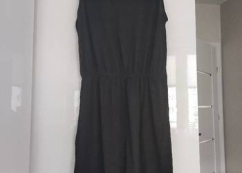 czarna zwiewna sukienka h&m