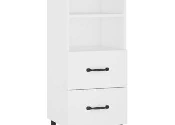 Szafka biała 345x34x90 cm materiał drewnopochodny WM-812366