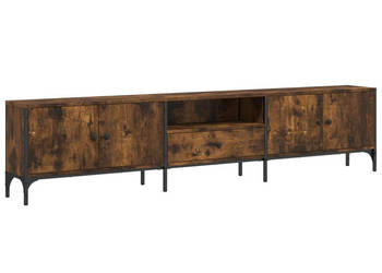Szafka pod TV z szufladą przydymiony dąb 200x25x44 cm WM-838990