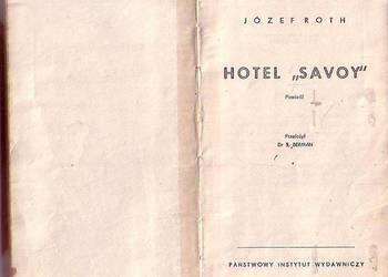 (011) HOTEL „SAVOY” – JÓZEF ROTH