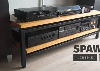 Stolik audio Hifi szafka Rtv ława dębowa pod sprzet telewizor na zamówienie